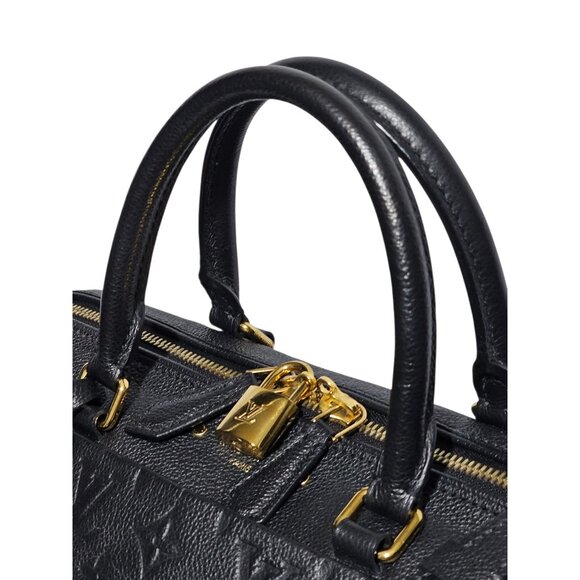 LOUIS VUITTON Empreinte Speedy 30 Black Leather Shoulder Strap Bag Bandouliere - Picture 15 of 16